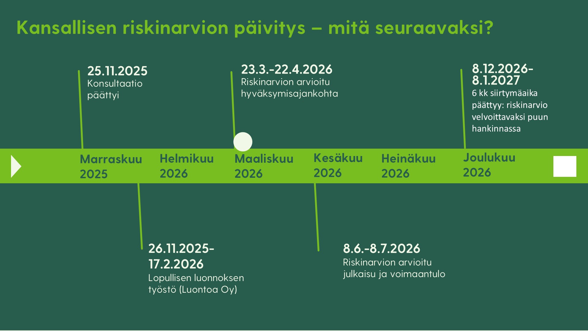 riskinarvio aikajana