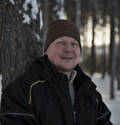 Juha Kuittinen metsässään